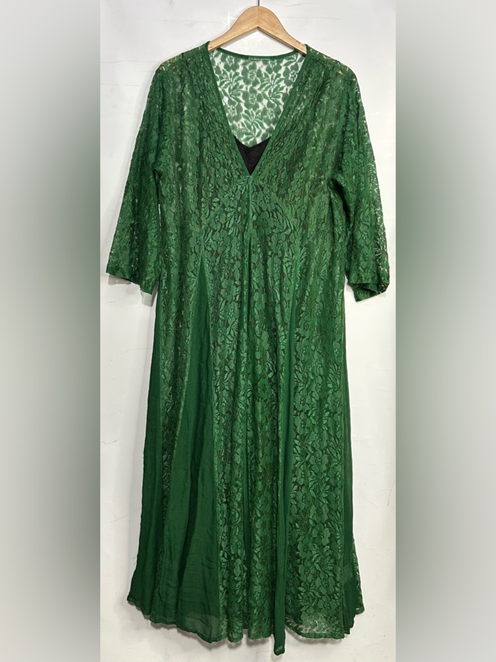 Holy Clothing Tamara Maxi Emerald Green Lace Rare Retired Dress 2X